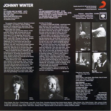 Johnny Winter - Johnny Winter (Analogue) (4260019714138) виниловая пластинка - фото 2