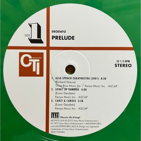 Eumir Deodato - Prelude (coloured) (8719262033153) виниловая пластинка - фото 4