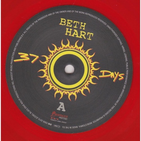 Beth Hart - 37 Days (Transparent Red) (0810020505252) виниловая пластинка - фото 2