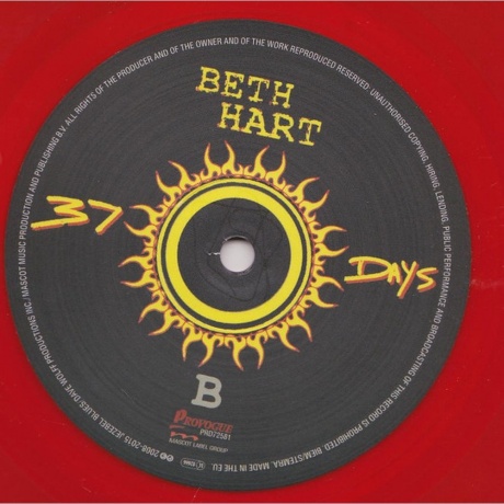 Beth Hart - 37 Days (Transparent Red) (0810020505252) виниловая пластинка - фото 3