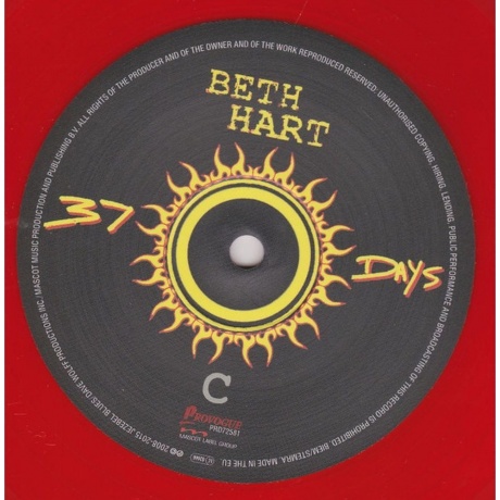 Beth Hart - 37 Days (Transparent Red) (0810020505252) виниловая пластинка - фото 4