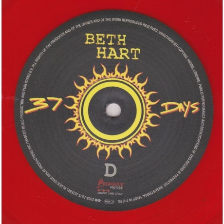Beth Hart - 37 Days (Transparent Red) (0810020505252) виниловая пластинка - фото 5