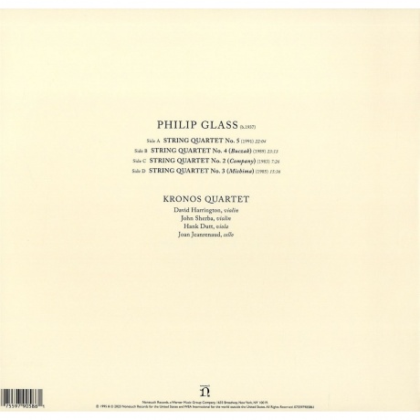 Kronos Quartet - Performs Philip Glass (0075597905861) виниловая пластинка - фото 2