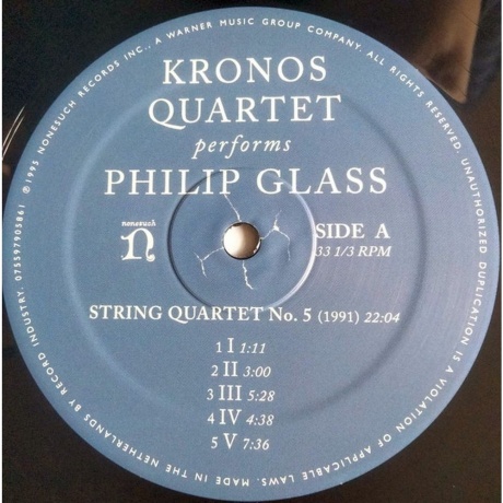 Kronos Quartet - Performs Philip Glass (0075597905861) виниловая пластинка - фото 3