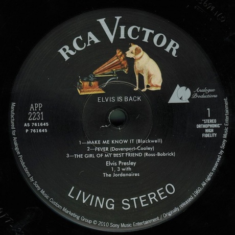 Elvis Presley - Elvis Is Back (Analogue) (0753088223174) виниловая пластинка - фото 3