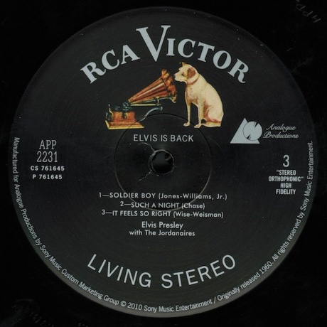 Elvis Presley - Elvis Is Back (Analogue) (0753088223174) виниловая пластинка - фото 5