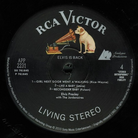 Elvis Presley - Elvis Is Back (Analogue) (0753088223174) виниловая пластинка - фото 6