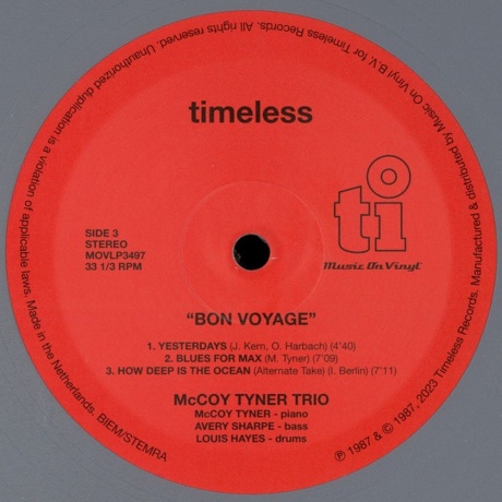 McCoy Tyner - Bon Voyage (coloured) (8719262030503) виниловая пластинка - фото 4