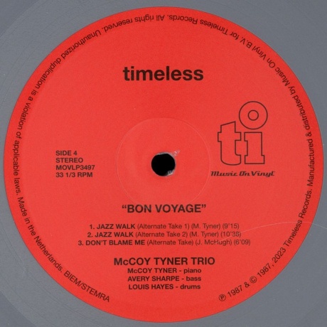 McCoy Tyner - Bon Voyage (coloured) (8719262030503) виниловая пластинка - фото 5