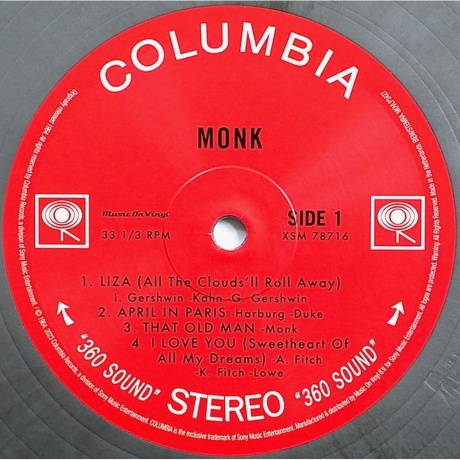 Thelonious Monk - Monk (coloured) (8719262029040) виниловая пластинка - фото 2