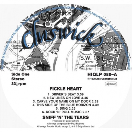 Sniff 'N' The Tears - Fickle Heart (0029667013710) виниловая пластинка - фото 2