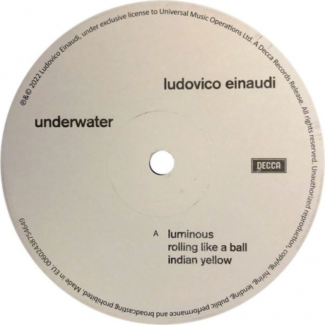 Ludovico Einaudi - Underwater (0602438754625) виниловая пластинка - фото 2