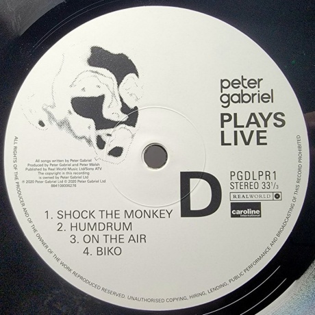 Peter Gabriel - Plays Live (0884108006177) виниловая пластинка - фото 8