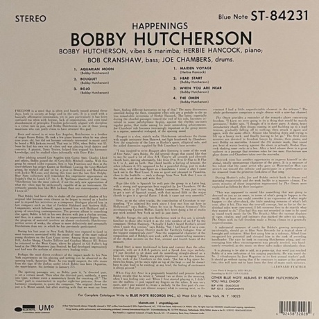 Bobby Hutcherson - Happenings (0602458320282) виниловая пластинка - фото 2
