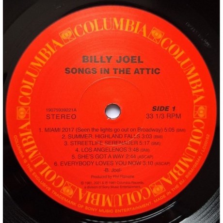 Billy Joel - Songs In The Attic (0190759392218) виниловая пластинка - фото 5