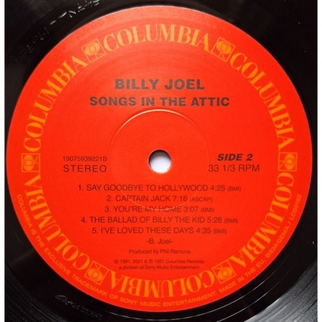 Billy Joel - Songs In The Attic (0190759392218) виниловая пластинка - фото 6