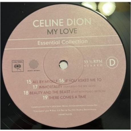 Celine Dion - My Love: Essential Collection (0196588794513) виниловая пластинка - фото 11