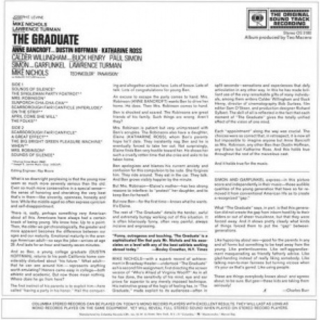OST - The Graduate (Simon &amp; Garfunkel) (Analogue) (4260019713063) виниловая пластинка - фото 2