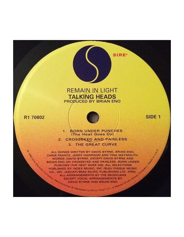 0081227080211, Виниловая пластинка Talking Heads, Remain In Light - фото 3