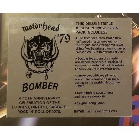 Motorhead - Bomber - deluxe (4050538462418) виниловая пластинка - фото 4