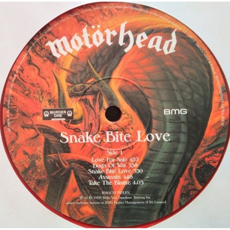 4050538826043, Motorhead, Snake Bite Love (coloured) виниловая пластинка - фото 3