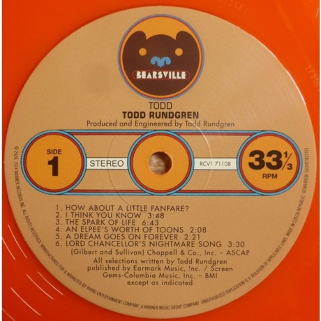 Todd Rundgren - Todd (coloured) (0603497827701) виниловая пластинка - фото 3