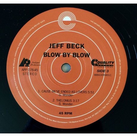 Jeff Beck - Blow By Blow (Analogue) (0753088007873) виниловая пластинка - фото 5