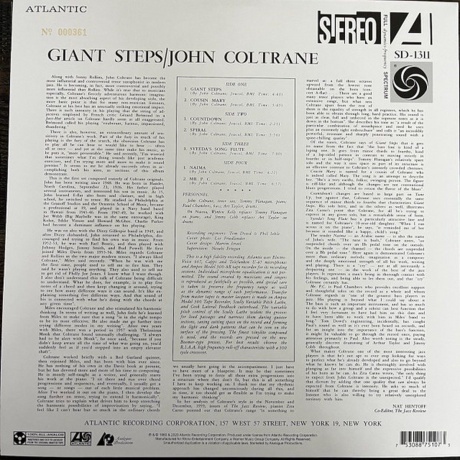 John Coltrane - Giant Steps (Analogue) (0753088751073) виниловая пластинка - фото 3