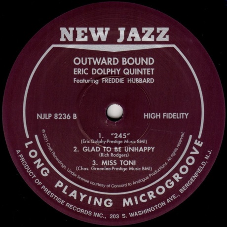 Eric Dolphy - Outward Bound (Analogue) (0753088823633) виниловая пластинка - фото 3