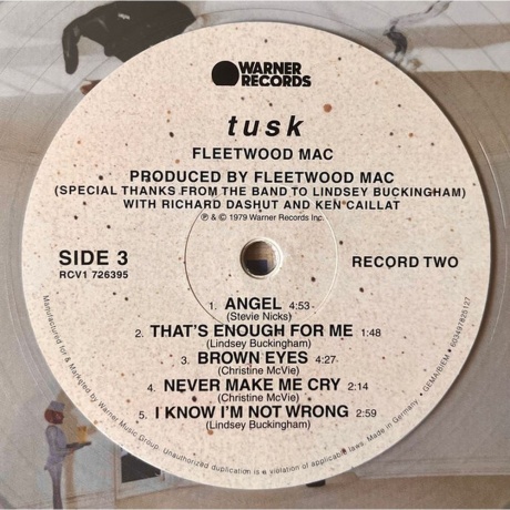 Fleetwood Mac - Tusk (coloured) (0603497825127) виниловая пластинка - фото 4