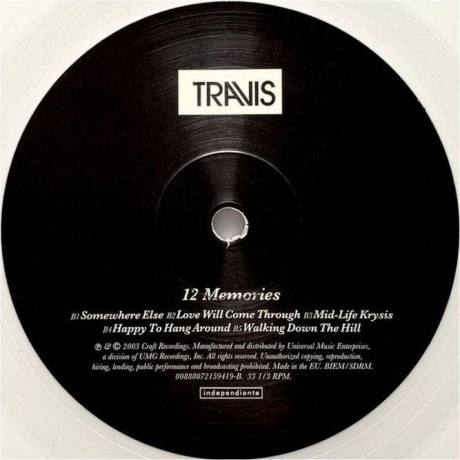 Travis - 12 Memories (coloured) (0888072234574) виниловая пластинка - фото 4