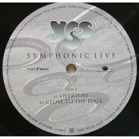 Yes - Symphonic Live (4029759129431) виниловая пластинка - фото 3