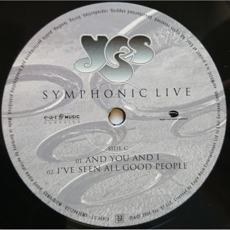 Yes - Symphonic Live (4029759129431) виниловая пластинка - фото 5