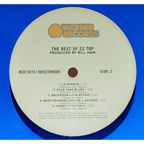 ZZ Top - The Best Of (coloured) (0081227819385) виниловая пластинка - фото 3