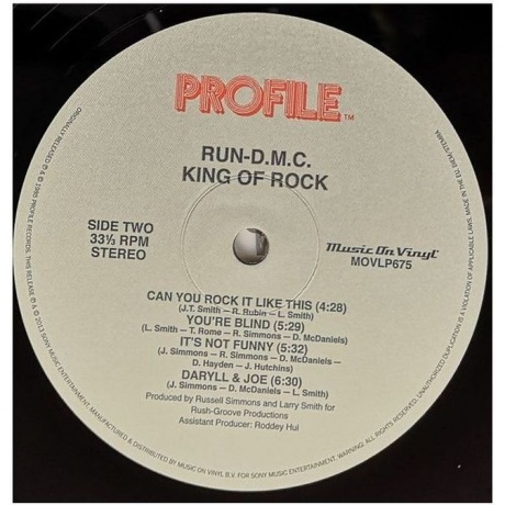 Run DMC - King Of Rock (8718469532001) виниловая пластинка - фото 5