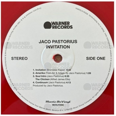 Jaco Pastorius - Invitation (coloured) (8719262034785) виниловая пластинка - фото 7
