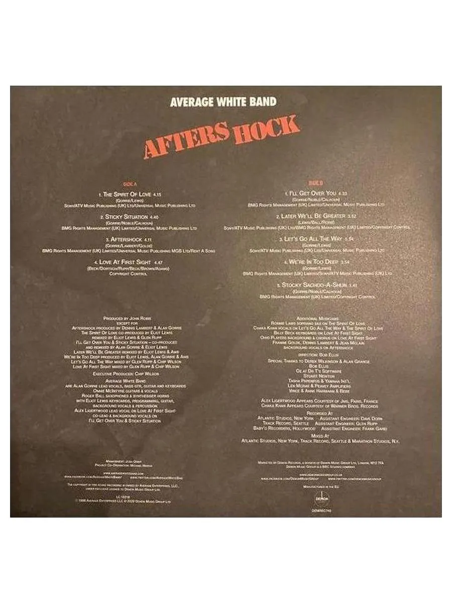 Виниловая пластинка Average White Band - Aftershock (coloured) (5014797903296) - фото 3