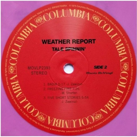 Weather Report - Tale Spinnin (coloured) (8719262030930) виниловая пластинка - фото 4