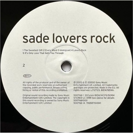 Sade - Lovers Rock (Half Speed) (0196587848415) виниловая пластинка - фото 4