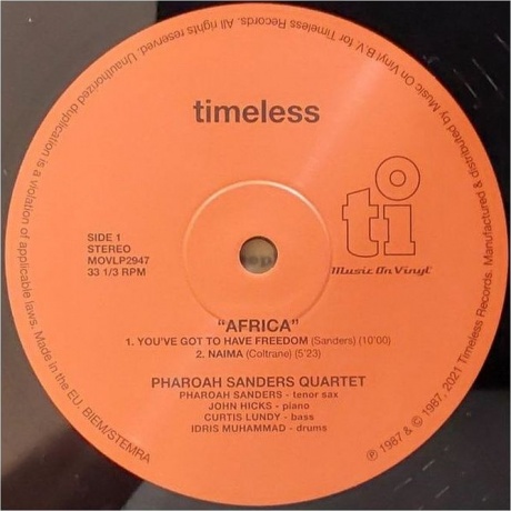 Pharoah Sanders - Africa (8719262023154) виниловая пластинка - фото 6