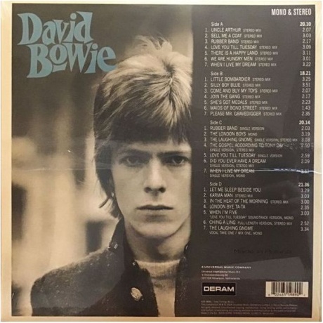 David Bowie - David Bowie (0602465598902) виниловая пластинка - фото 2