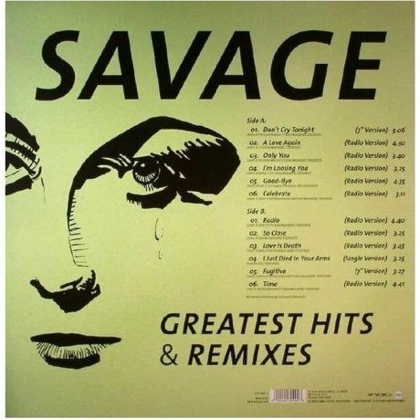 Savage - Greatest Hits &amp; Remixes (0090204709908) виниловая пластинка - фото 2