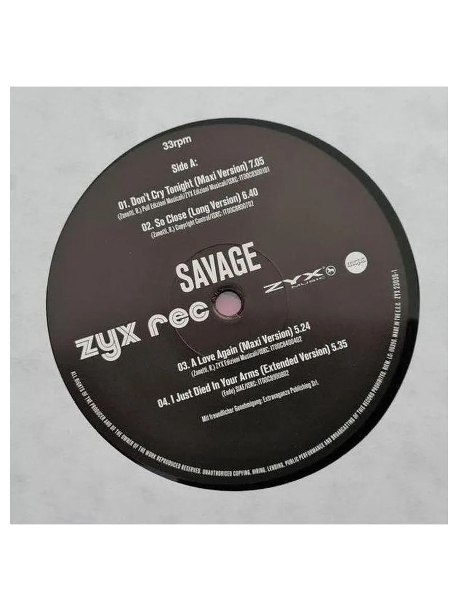 Виниловая пластинка Savage - Greatest Hits &amp; Remixes Vol. 2 (0194111007642) - фото 3
