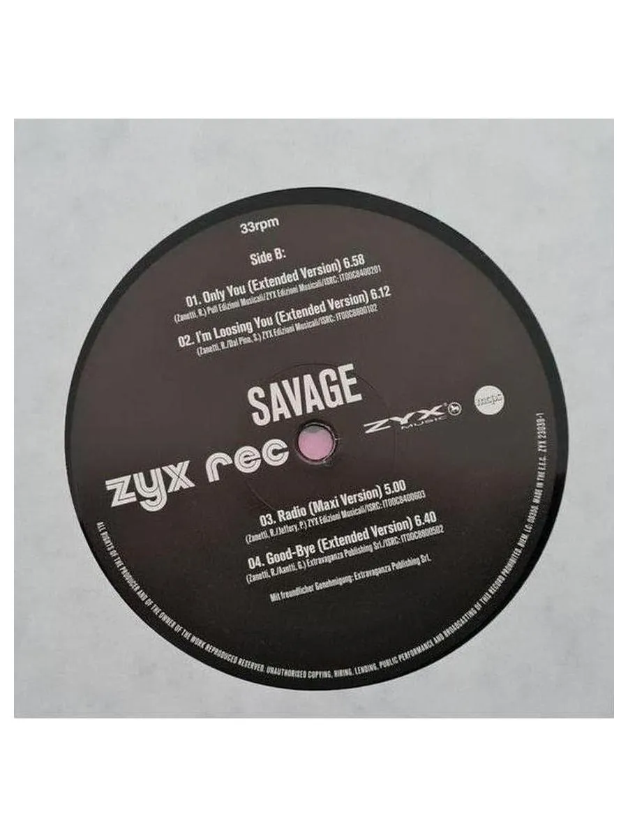 Виниловая пластинка Savage - Greatest Hits &amp; Remixes Vol. 2 (0194111007642) - фото 4