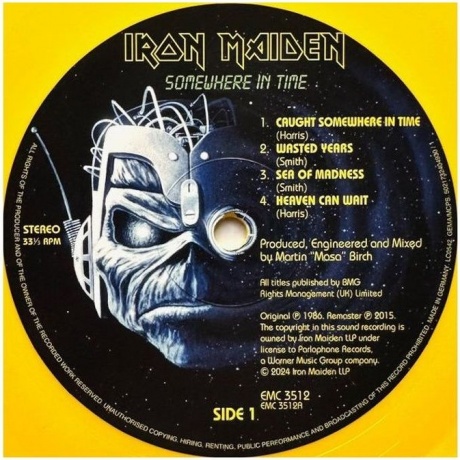 Iron Maiden - Somewhere In Time (Yellow) (5021732404930) виниловая пластинка - фото 2