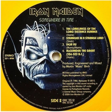 Iron Maiden - Somewhere In Time (Yellow) (5021732404930) виниловая пластинка - фото 3