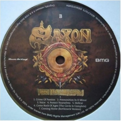Saxon - Into The Labyrinth (Gold) (8719262031876) виниловая пластинка - фото 4