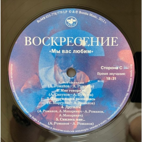 Воскресение - Мы Вас Любим (4640004134675) виниловая пластинка - фото 5