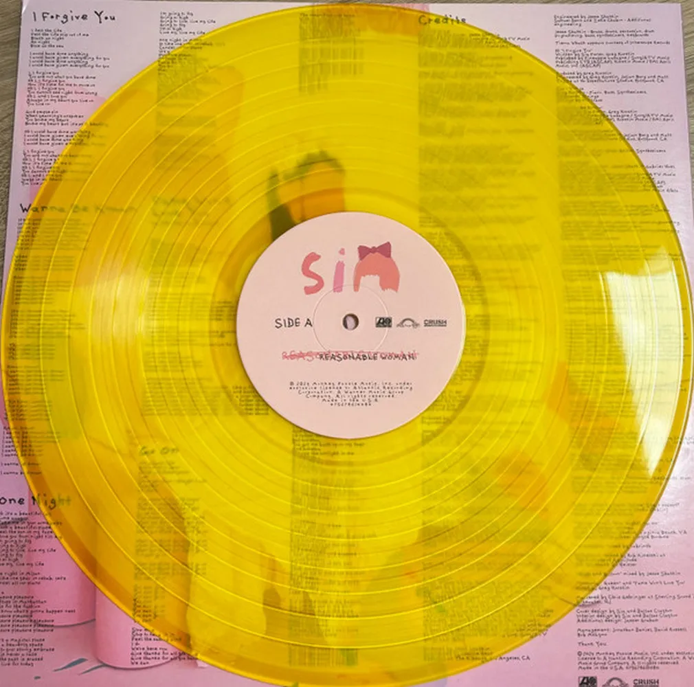 Sia - Reasonable Woman (Translucent Yellow) виниловая пластинка - фото 3