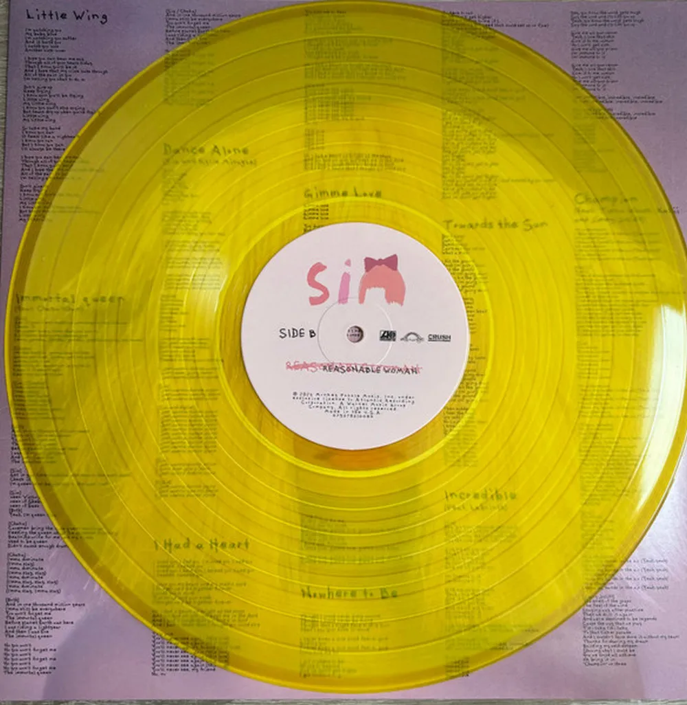 Sia - Reasonable Woman (Translucent Yellow) виниловая пластинка - фото 4